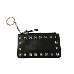 Authentic Valentino Garavani Black Studded Coin Purse/Keyholder